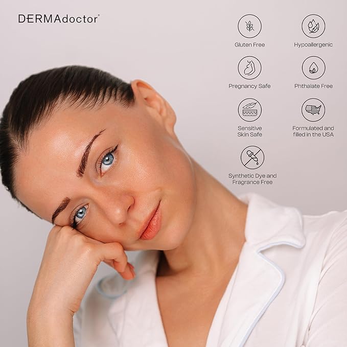 DERMAdoctor Hyaluronic Acid Moisturizer, Hydrating Moisturizer Face Cream Delivering Redness Relief For Face And Soothing Hydration with Squalane & Hyaluronic Acid White Tea Extract – 1.7oz