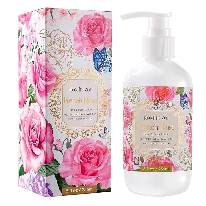 ROMIIE ZOI Daily Hand & Body Lotion with Moisturizing Shea Butter - French Rose - 236 ML / 8 FL OZ