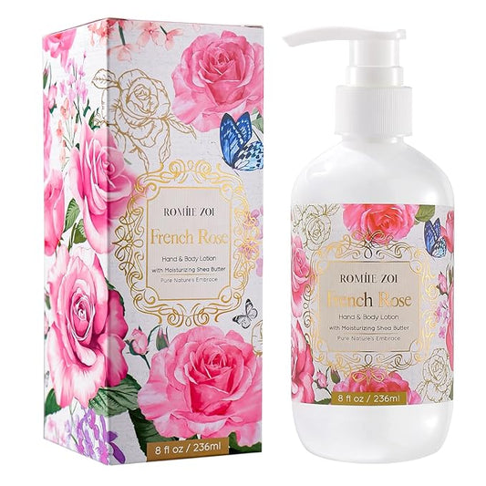 ROMIIE ZOI Daily Hand & Body Lotion with Moisturizing Shea Butter - French Rose - 236 ML / 8 FL OZ