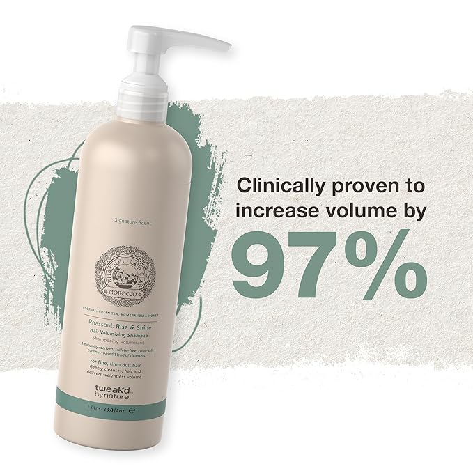Tweak’d by Nature - Rise & Shine Hair Volumizing Shampoo for Oily Hair, Paraben and Sulfate Free Shampoo, Hydrating Hair Care for Soft, Tangle-Free Finish, Cruelty Free (33.8 ounces)