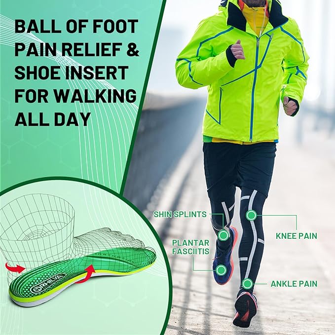 220lbs+ High Arch Support Insert Plantar Fasciitis Relief Metatarsal Pain Orthotic Insole for Men & Women Standing All Day, Flat Feet Heel Comfort Work Boot Shoe Inserts,290MM Size 10