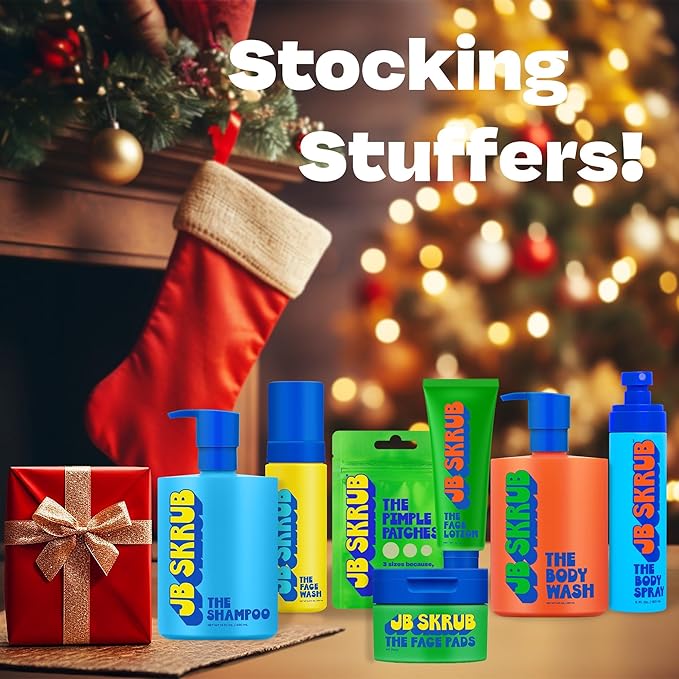 JB SKRUB The Face Kit – Pimple Patches, Pads, Wash & Lotion – Complete Skincare Set for Kids, Tweens & Teens