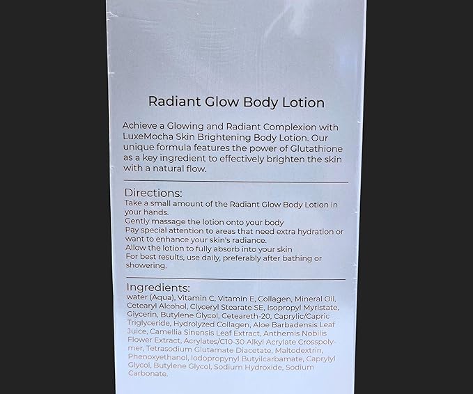Skin Brightening Lotion | Glutathione cream, Collagen, Vitamin E, Dark Spots, Fine Lines & Wrinkles, Even SkinTone, brightening lotion for body, 16.9 Fl Oz Bottle