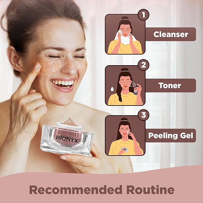 Bionyx Rhodium Complex Facial Peeling Gel - Anti Aging Face Peel for All Skin Types - Exfoliating Gel With Colloidal Platinum for Smooth, Supple Skin - 1.76 Fl. Oz.