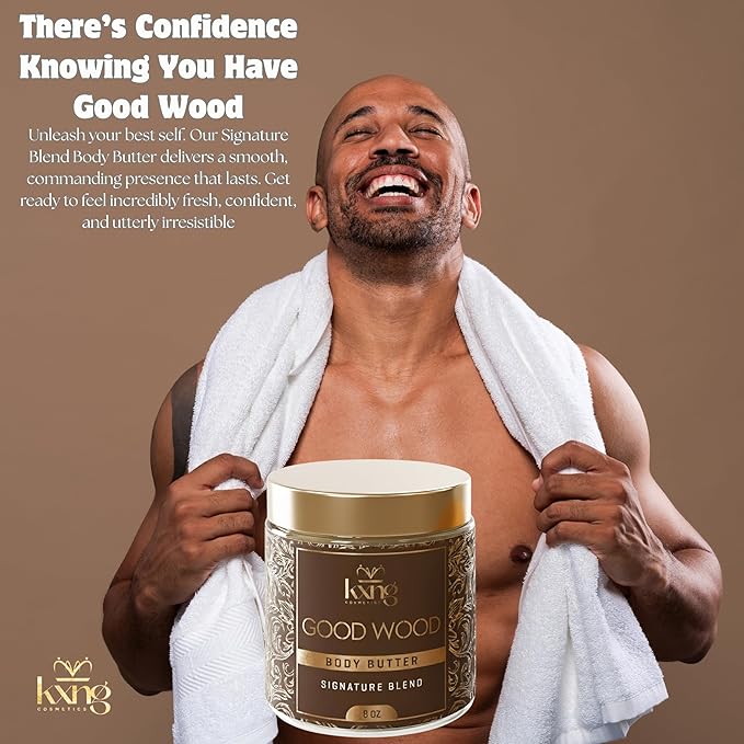 KXNG Shea Butter Moisturizer, Rich Whipped Body Cream for Men, Deeply Nourishing Body Butter for Smooth, Hydrated Skin, Cruelty-Free