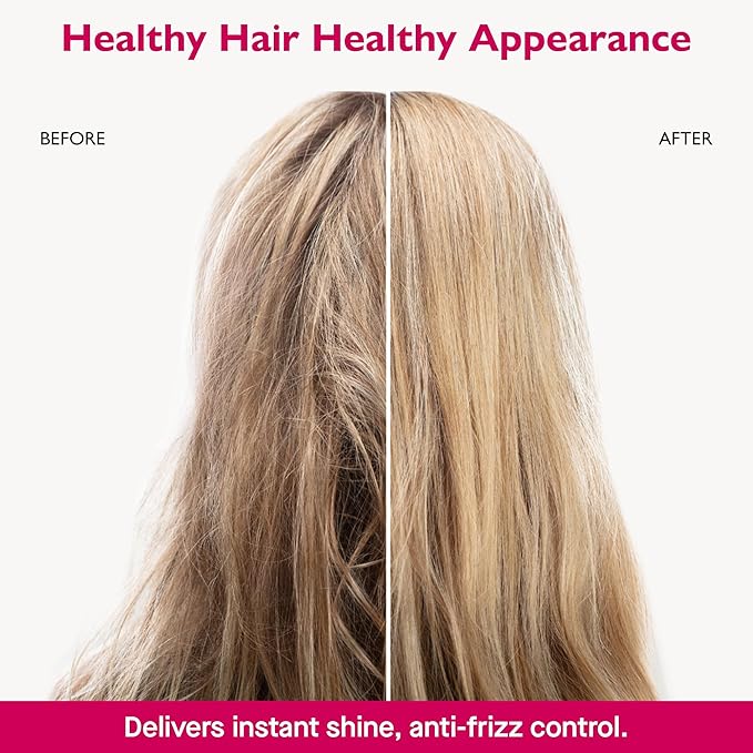 12 Benefits Instant Healthy Hair Treatment - Leave In Conditioner Spray with Quaternium 39 and Silk Fibre Protein - Smooths Frizz, Strengthens & Repairs Damaged Hair - (12 Fl Oz)