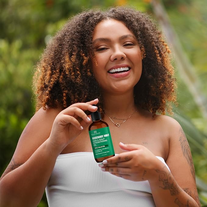 Botanic Hearth Weightless Mint Rosemary Oil for Hair Growth with Biotin, Vitamin E Oils | Lightweight Hydrating Summer Hair Oil for Strengthening, Nourishing & Volumizing for Men and Women| 2Fl Oz