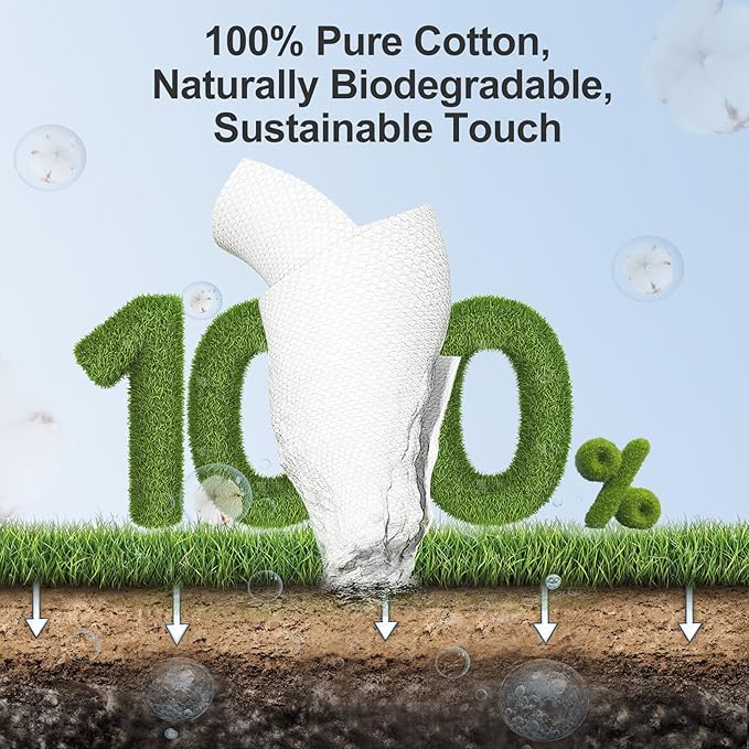 Winner Face Towels, 100% USDA Biobased Facial Towelettes XL, Disposable Face Towel for Sensitive Skin, Ultra Soft Makeup Remover Dry Wipes, Odor-Free, 220 Count, 4 Pack