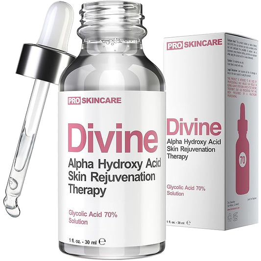 Glycolic Acid Peel 70% Professional Chemical Peel for Face at Home - Intense Alpha Hydroxy Acid Skin Peel For Acne Scars, Collagen Boost, Wrinkles, Fine Lines - Liquid Exfoliant for Face Peel Mask