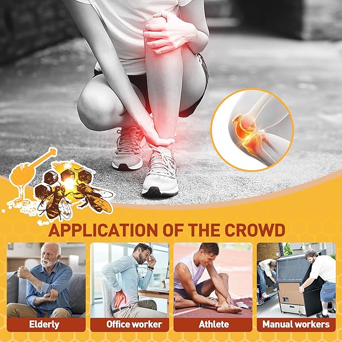 Natural Organic NZL Bee Venom Professional Serum Care, Joint & Muscle & Bone Cream Gel - for Back, Neck, Hand, Foot, Knee, Muscle, Shoulder, Hip, Nerve, Vitamin B6, Aloe Vera, Adult, Elderly