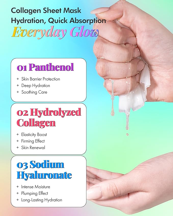 DERMAL Made in Korea Facial Mask – 20+ Years of Trusted K-Beauty, Premium Quality vs. Generic Chinese Masks, Best Value Sheet Mask for Daily Skincare – 16 Combo Pack A