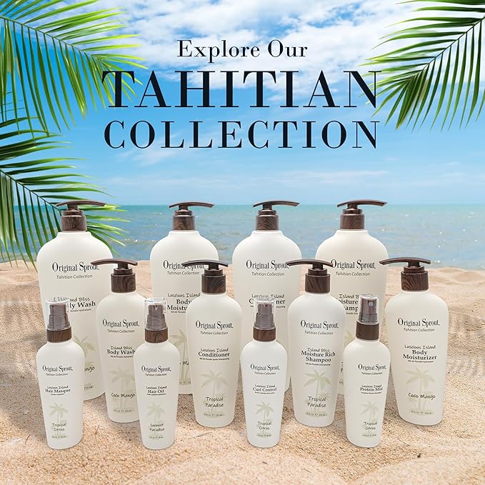 Original Sprout Luscious Island Conditioner for All Hair Types Including Color-Treated, Damaged & Dry Hair, Hydrating & Moisturizing Conditioner with Mongongo Oil, Vegan, Sulfate Free, 8 fl oz