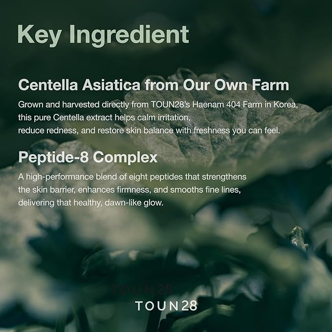 TOUN28 PEPTACICA SET | Peptide + Centella Asiatica Extract | Toner, Serum, Cream | Anti-Aging & Skin Repair | Premium Korean Vegan Beauty