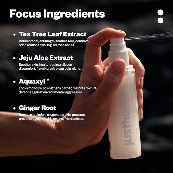 Justhuman 30 sec foot facial | Instant Foot Peeling Spray to Remove Dead Skin| Instant Exfoliation,Soothing Hydration |Pedicure Dead Skin Exfoliator|Spa-like foot treatment|Non-Toxic,Clean Ingredients