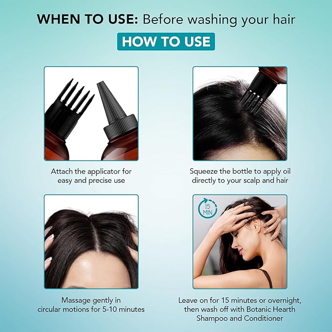 Botanic Hearth Argan & Biotin Oil to Tame Frizz and Add Shine (6.7 fl oz)|Nourishing and Strengthening Hair Treatment for Thicker, Healthier|Looking Hair | Paraben Free | Suitable for All Hair Types