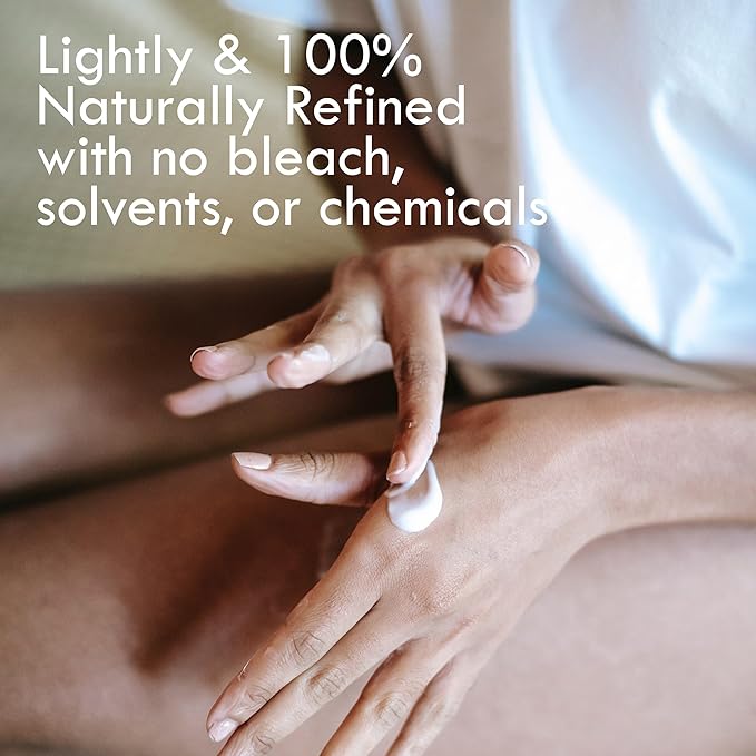 Refined Shea Butter Unscented - 100% Pure African Shea Butter for Hair & Dry Skin - Use for Soap Base, Face & Body Moisturizer, for DIY Whipped Body Butter & Lip Balm 8 oz Bar