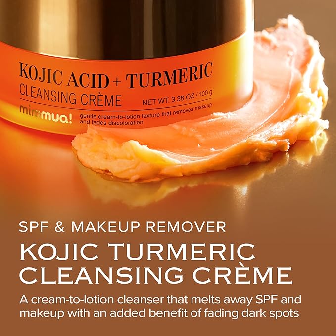 KOJIC ACID TURMERIC CLEANSING CREME| Balm to Oil Cleanser | Makeup Remover Cleansing Cream | No Eye Stinging | Helps Even Tone & Fade Hyperpigmentation w/Consistent Use 100ml / 3.38 Fl Oz