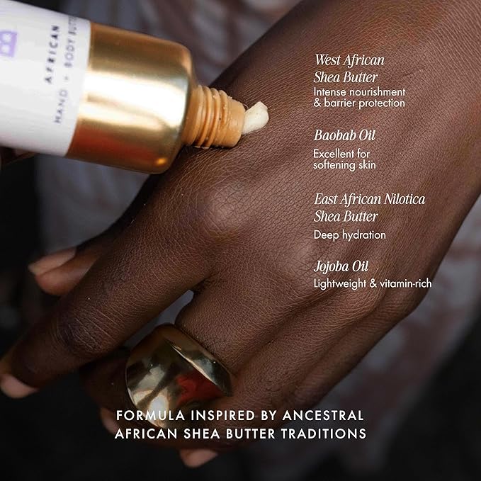 54 Thrones African Beauty Shea Butter, Intensive Dry Skin Support, Moisturizing Body Butter for Women, Moisturizing Body Balm and Cream, Locks in Moisture, Egyptian Lavender + Moroccan Mint, 1.7 oz