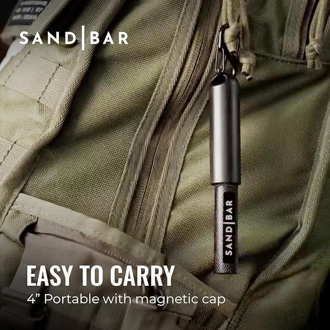 SandBar Callus Removal, Hand Callus Remover Salve Balm Stick for Working Hands, Lightweight Dead Skin Remover Tool Grit Surface, Knurled Handle, Magnetic Cap Hand File 4" - Blue