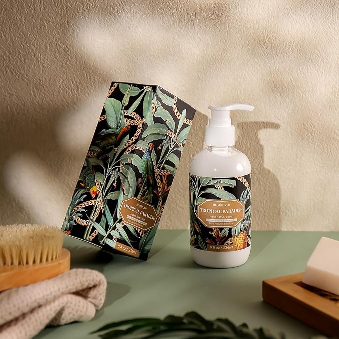 ROMIIE ZOI Daily Hand & Body Lotion with Moisturizing Shea Butter for All Skin Type- Tropical Paradise - 236 ML / 8 FL OZ