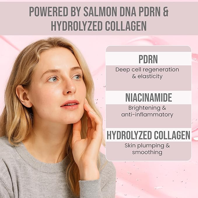 Salmon DNA PDRN Collagen Gel Face Mask hydrating anti-aging,firming,brightning,moisturizing,skincare all skin types 28g x 4 sheet Masks.