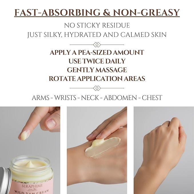 Wild Yam Cream for Hormone Balance - Gift for Mom - Menopause and PMS Support for Women - Wild Yam Balancing Cream - Hot Flashes, Night Sweats, Mood Swings, Low Energy - Lavender 4oz