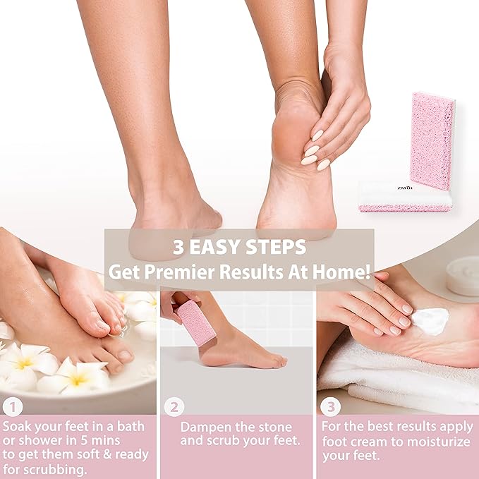 Siliglass Pumice Stone Callus Remover for Feet, Elbows, Hands, and Knees, Spain Made - 2 in 1 Pedicure Exfoliator and Scrubber for Rough, Hard Skin (1 Pack)