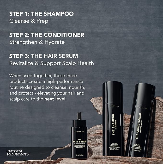 Caldera + Lab The Shampoo + Conditioner Bundle | Men’s Hair Care Duo for Healthy, Fuller Hair, Sulfate-Free Cleanser & Hydrating Conditioner, Dermatologically Tested - All Hair Types