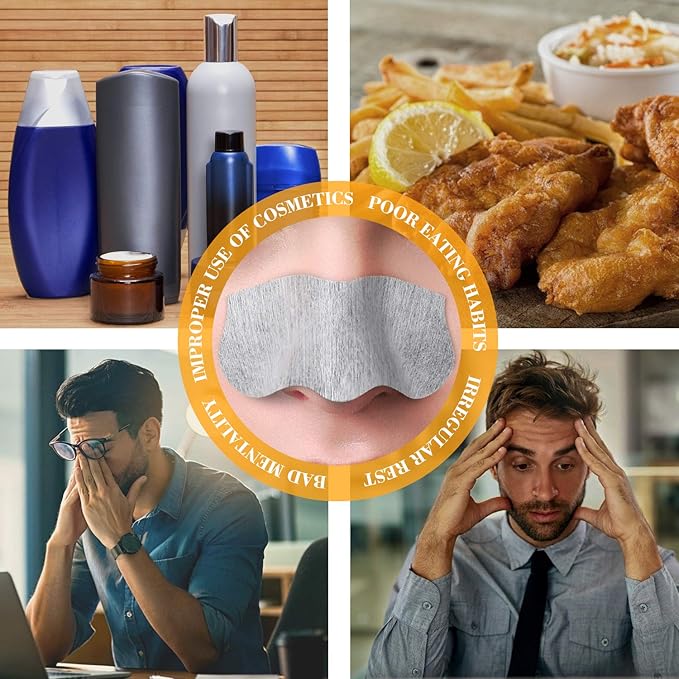 Charmonic Blackhead Pore Strips, 33 pcs Charcoal Peel Off Strips, Blackhead Remover Pore Strips for Men, Deep Cleansing Strips Remove for Nose Area and Face Oil and Blackheads