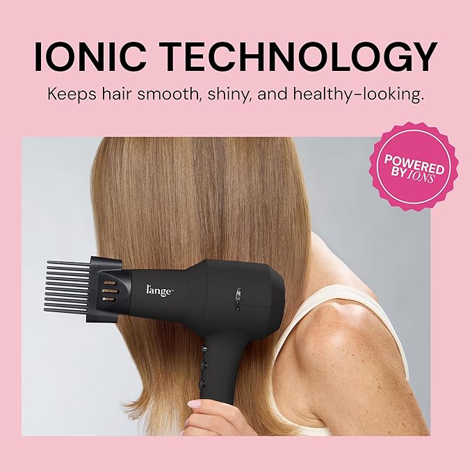 L'ANGE HAIR PowerStyle Ionic Turbo Hair Dryer | 1875W Fast Drying & Precision Styling for Long-Lasting, Frizz-Free Looks | Advanced Ionic Technology Smooths & Shines Hair (Black)