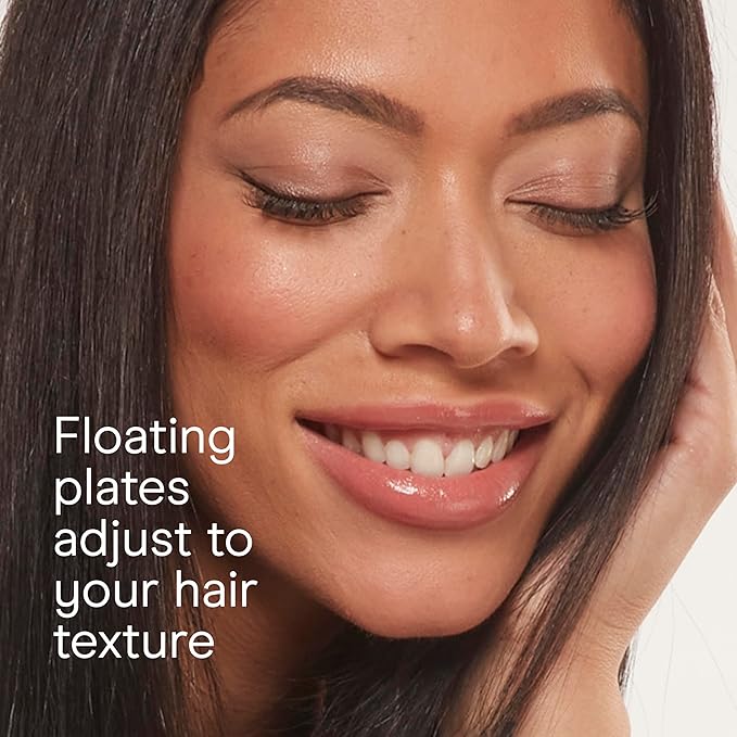 INFINITI PRO CONAIR Rose Gold Ceramic Flat Iron Hair Straightener, 1-Inch Flat Iron with Extra-Long Plates, including a Floating Plate, Advanced Heat Technology, Black