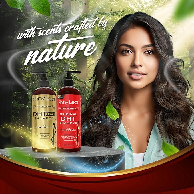 DHT Blocking Shampoo Bundle - Anti-Hair Loss Shampoos For Women and Men With Biotin, Procapil and Capyxil For Daily Use, 2 x 16 oz by Shiny Leaf