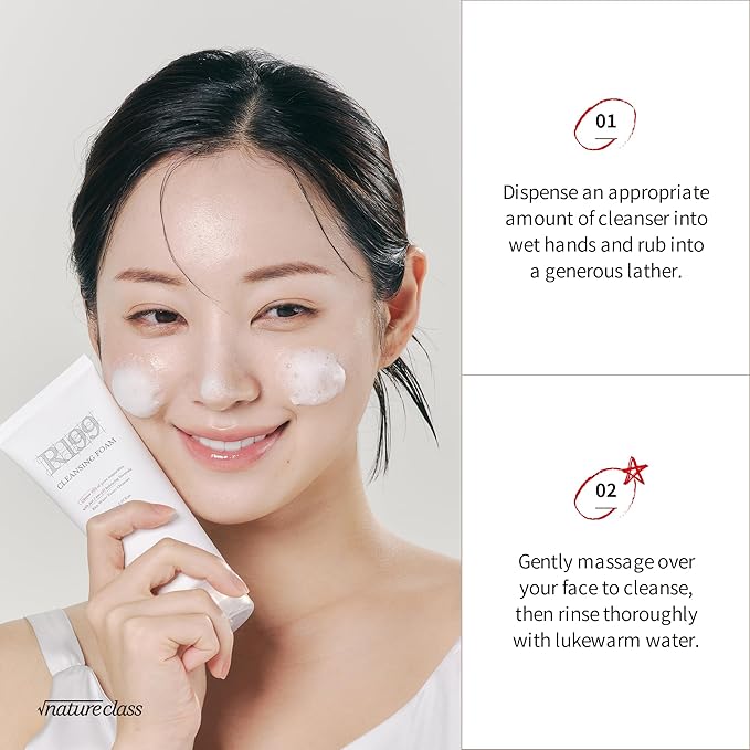 R199 Rice Enzyme Cleansing Foam – Deep Cleanser for Sensitive Skin, Blackhead & Pore Care, Double Cleansing, Aloe & Hyaluronic Acid, Korean Skin Care, Fragrance Free, 5.07 fl oz