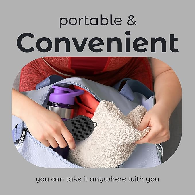 MainBasics Silicone Body Scrubber – Dual-Sided Shower Exfoliator for Men & Women, Gentle Silicone Loofah Alternative for Deep Clean (Black, Exfoliate)