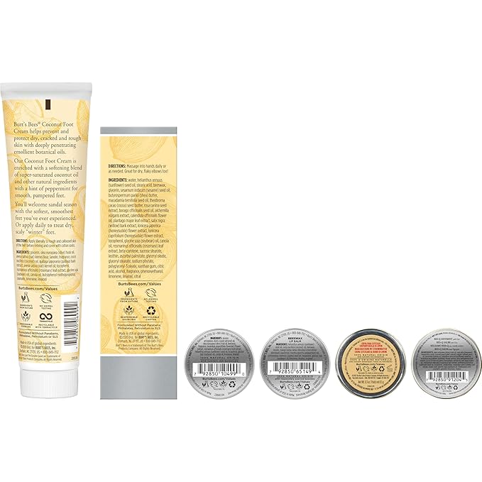 Burt's Bees Gifts Ideas - Classics Set, 6 Products in Giftable Tin – Cuticle Cream, Hand Salve, Lip Balm, Res-Q Ointment, Hand Repair and Foot Cream