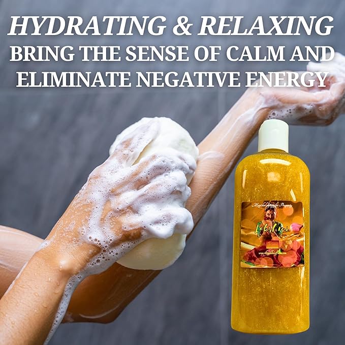 Lakshmi Shower Gel – 8 oz Handmade Ritual Body Wash Charged at Altars for Wealth, Abundance, Beauty & Blessings – Inspired by Hindu Goddess – Vegan & Sulfate-Free