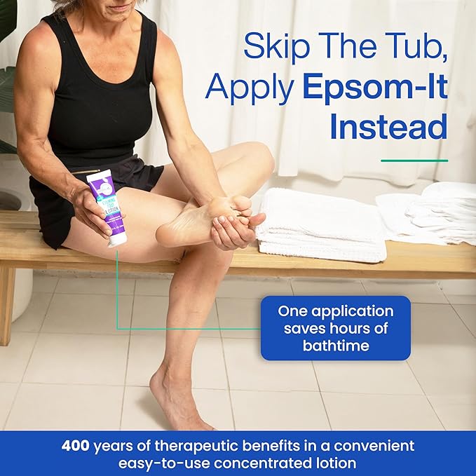 EPSOM-IT Starter Pack: Magnesium Cream for Feet, Ankles, Legs, Back & Neck - Soothing Nerve, Muscle & Calming Foot Rubs for Stiffness & Comfort - Epsom Salt Magnesium Sulfate - 3.5oz, 3-Pack