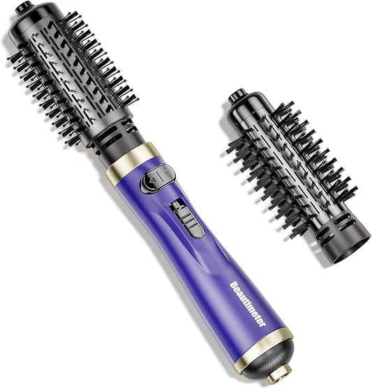 Beautimeter Hair Dryer Brush, Rotating Blow Dryer Brush with 2-Inch and 1.5-Inch Brushes, 3 in 1 Hot Air Styler and Rotating Brush, Hair Dryer Brush Blow Dryer Brush in One (Purple)