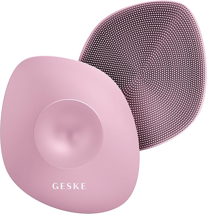 GESKE Body Brush | 4 in 1 | Cleansing Brush for The Entire Body | Professional Deep Cleaning | Soft Silicone Bristles | Ergonomic Two-Finger Design | Cleanses & Massages