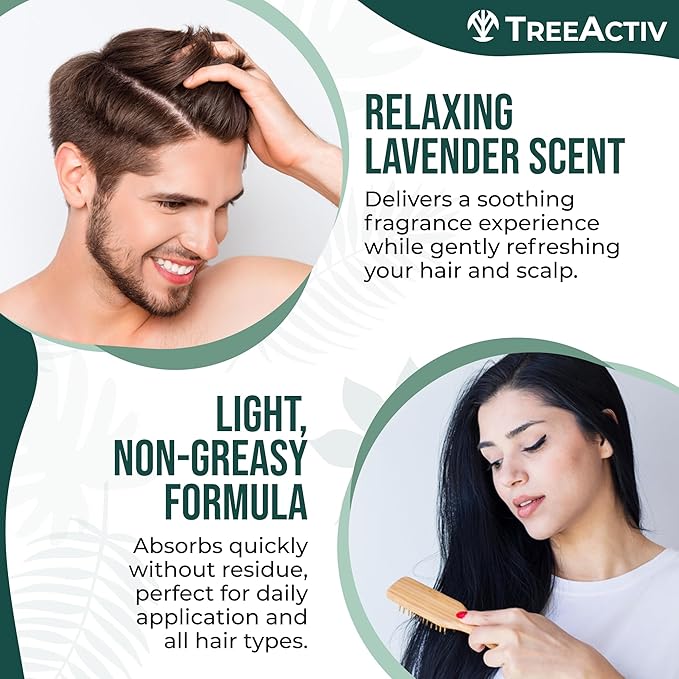 Nourishing Hair Growth Spray for Men and Women Hair Thickening Spray with Biotin Lavender Oil & Silk Amino Acids Lightweight Daily Leave-In Formula for Fuller Softer Hair, 8 fl oz