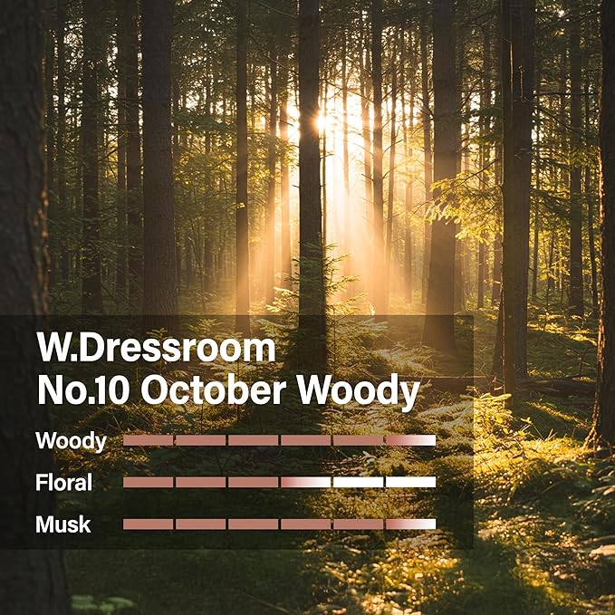 W.Dressroom Moisturizing Hand Cream for Dry Hands, Non-Greasy, Quick-Absorbing Korean Hand Lotion, Travel Size 1.69 fl oz (50 ml), No.10 October Woody Scent