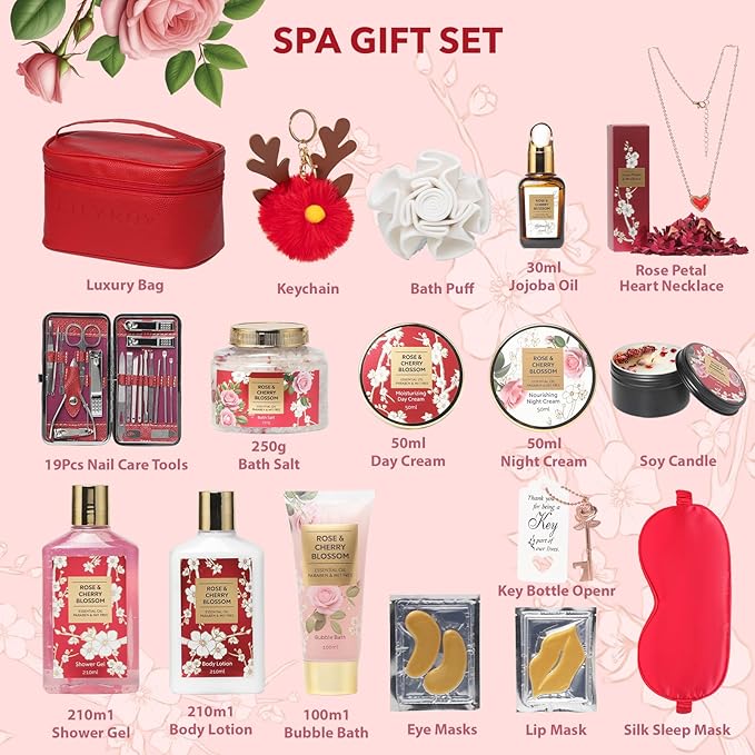 36Pcs Christmas Gifts for Women - Luxury Bath and Body Gift Set Spa Gift Set for Women Beauty Care Kit | Gift for Valentine's, Birthday, Mothers Day Gifts for Her Wife Pampering Kit Perfect for Travel