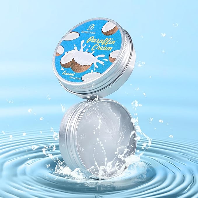 Cold Paraffin Wax Hand and Feet Nourishing Cream - No Heat Needed - Shea Butter Cuticle Care Balm - Coconut Scent - at Home Spa Results Without Melting Kits