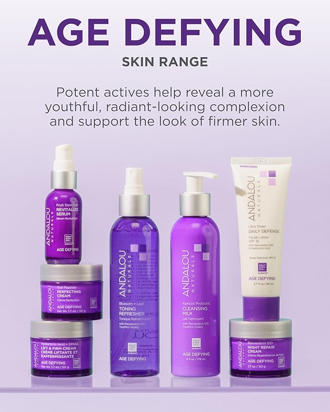 Andalou Naturals Age Defying Apricot Probiotic Cleansing Milk | Gentle Daily Hydrating Face Cleanser For Dry, Dehydrated Skin| With Fruit Stem Cell Complex | 6 fl oz