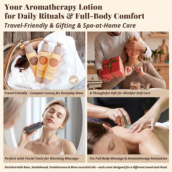 Forest Rose & Evergreen Aromatherapy Body & Massage Lotion – Lightweight Hydration with a Bright Woody-Floral Essential Oil Aroma for a Balanced Daily Use Experience, 3.4 fl oz / 100 ml