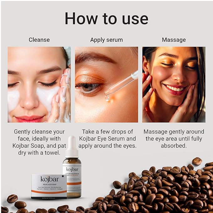 Caffeine Solution 5% + EGCG & Kojic Acid Eye Serum – Energizing Eye Treatment for Puffiness & Dark Circles, 1.01 fl oz