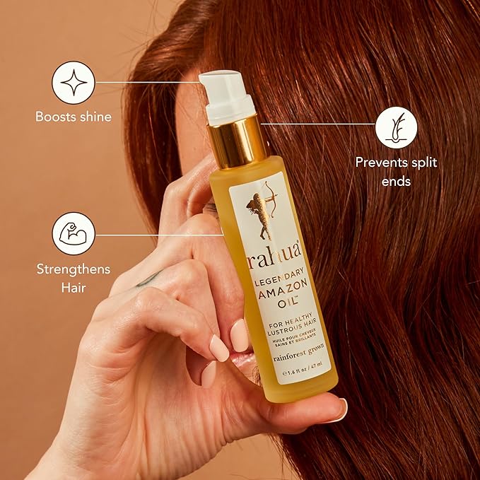 Rahua Legendary Amazon Hair Oil, Lightweight Vegan Botanical Elixir, Morete & Sacha Inchi Oils, Enhances Shine & Smoothness, Protects from Heat, Hair Care for All Textures, 1.6 Fl Oz