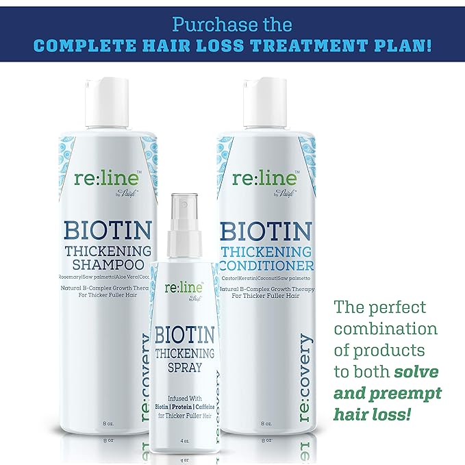 Biotin Shampoo and Conditioner for Thinning Hair Growth Thickening Shampoo for Hair Loss Treatment NATURAL Sulfate Free for Color Treated Hair Regrowth Treatment for Men Women