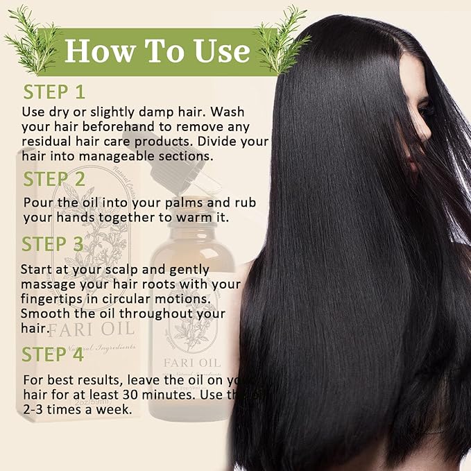 Hair Growth Oil, Botanical Scalp Oil Treatment, Plant-Based Formula Lightweight Daily Nourishment Non-greasy All Hair Types - 2 oz (2oz)