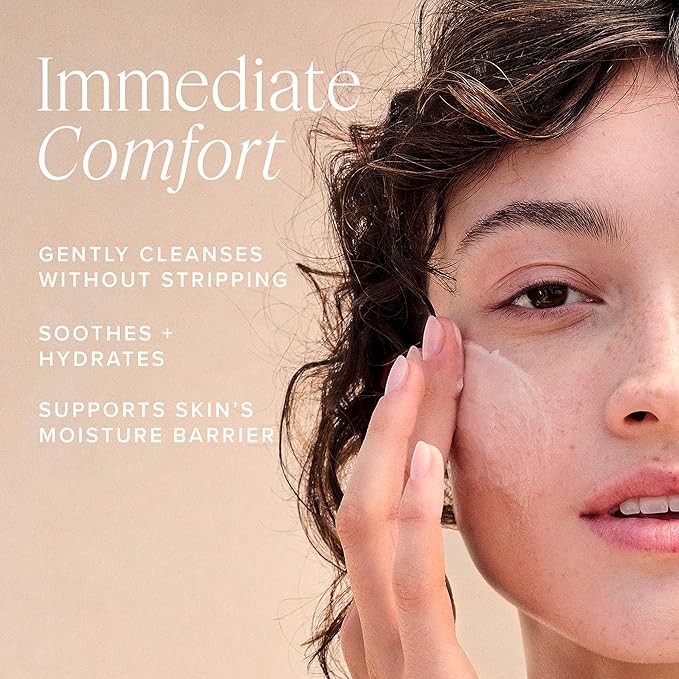 Farmacy Face Cleanser & Honey Halo Duo – Gentle Creamy Face Cleanser (5 fl oz), Honey Halo Ceramide Moisturizer (9ml) for Nourishing Makeup Removal & Deep Hydration